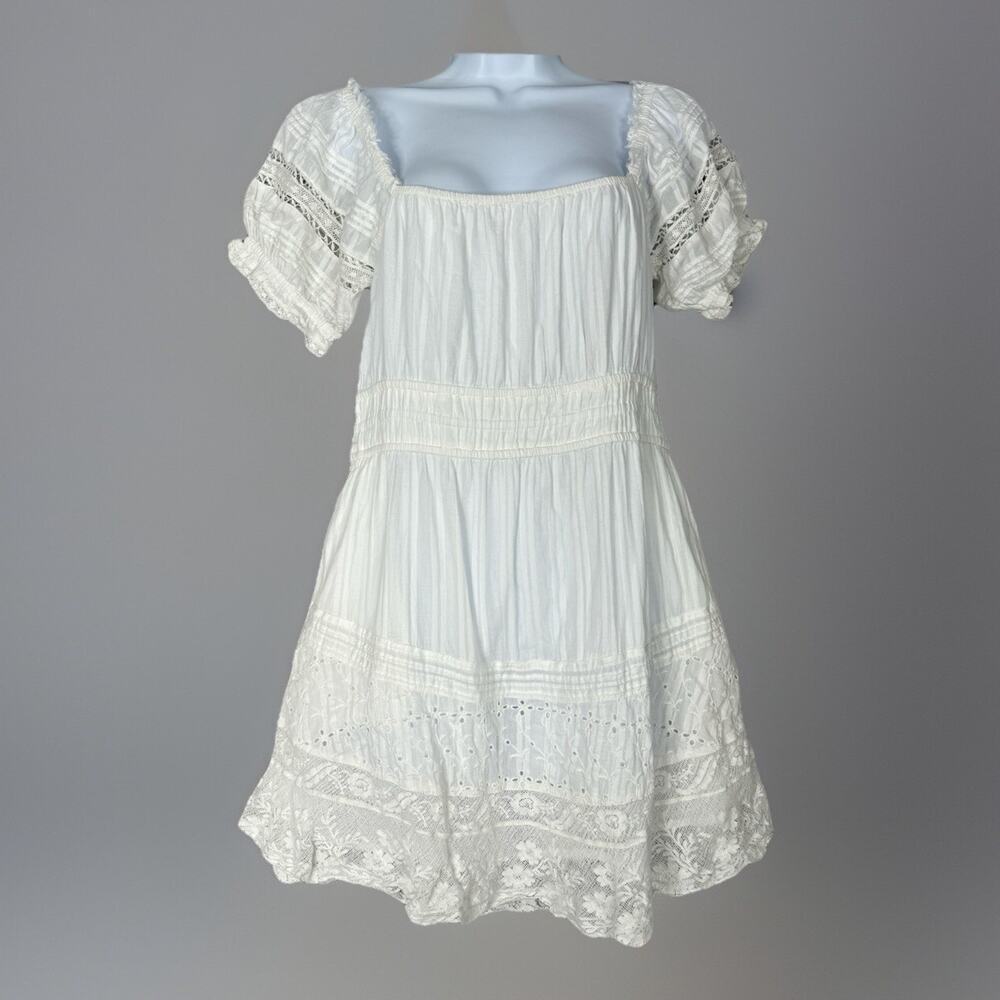 LoveShackFancy Womens Dress M White Lilium Dainty Cottagecore Feminine Bridal